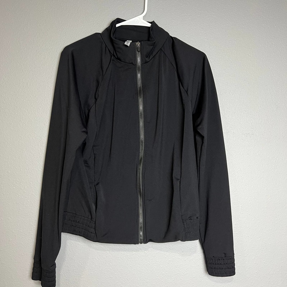 Fabletics Black Full Zip Jacket Large - image 1